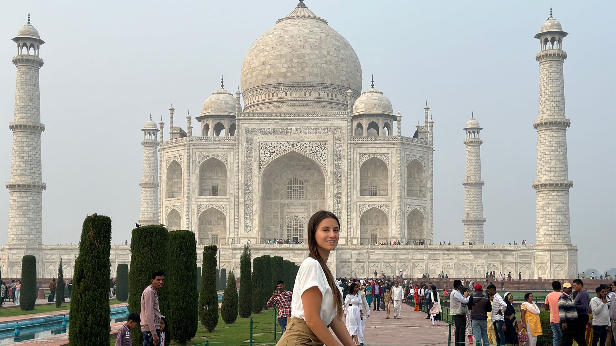 Lexie au Taj Mahal